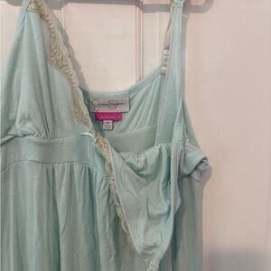 Jessica Simpson Soft Blue Lace Nursing sleep dress